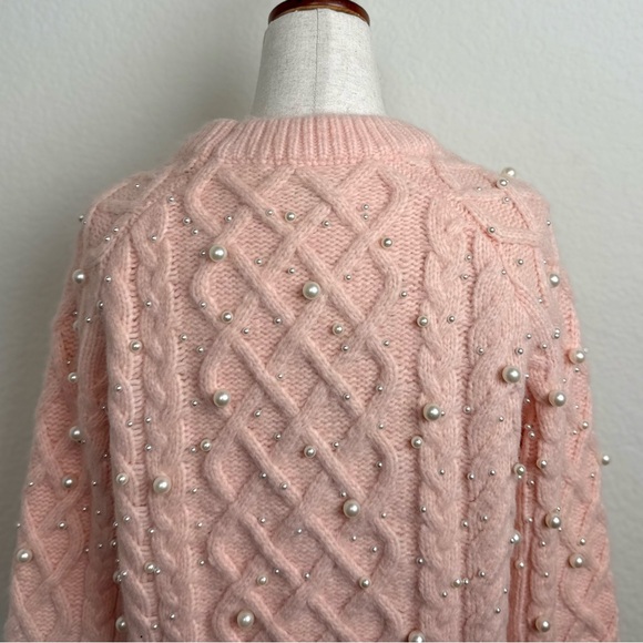 Carbon38 Pearl Embellished Sweater - Rose Cloud - Picture 10 of 13